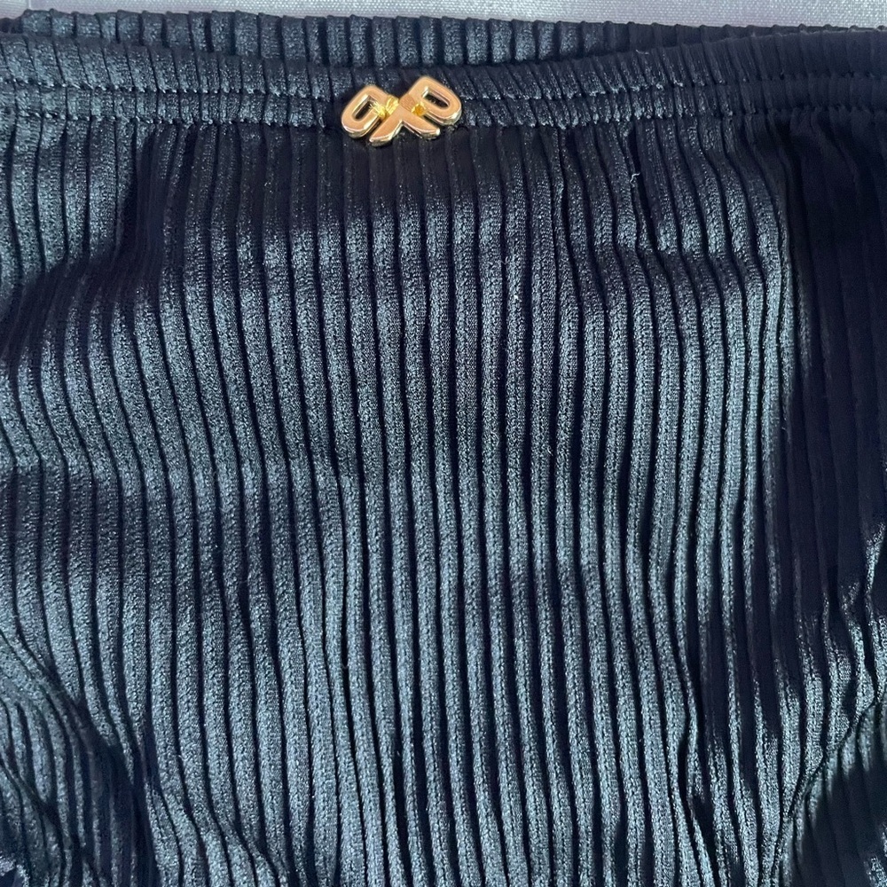 NWT PilyQ Black Pearl Basic Teeny Bikini Bottom - Picture 6 of 11